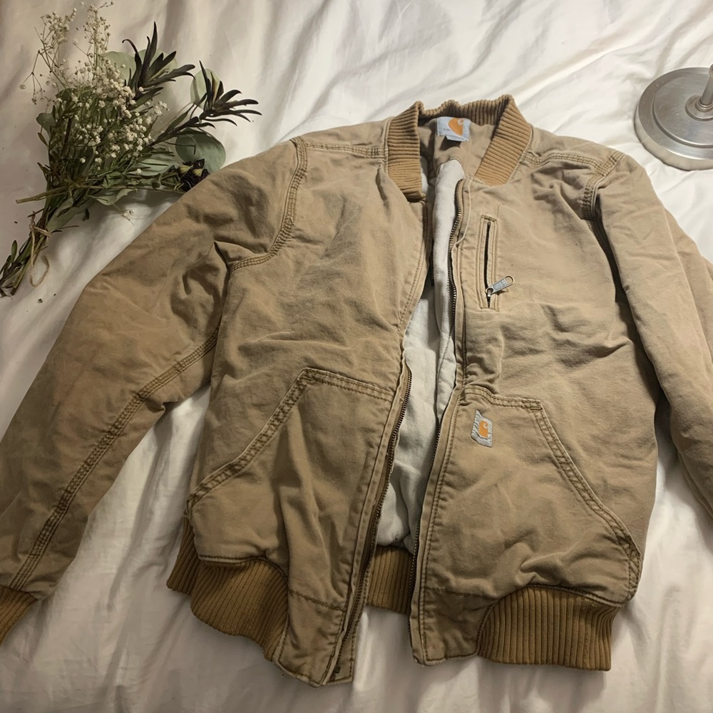 Carhartt tan jacket xs